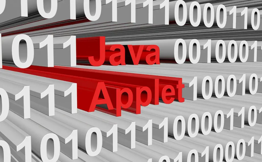 Imagen de 1 y 0 de applet Java