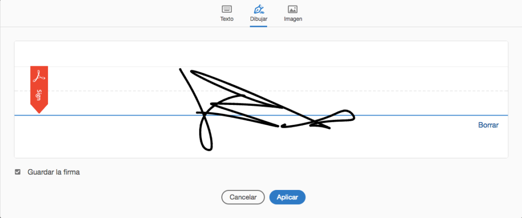 Captura de nuestra firma con Adobe Acrobat - firmar PDF