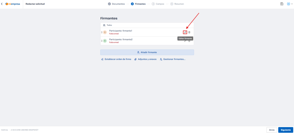 Editar firmante