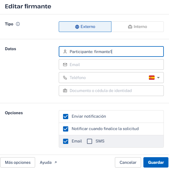 Detalle editar firmante