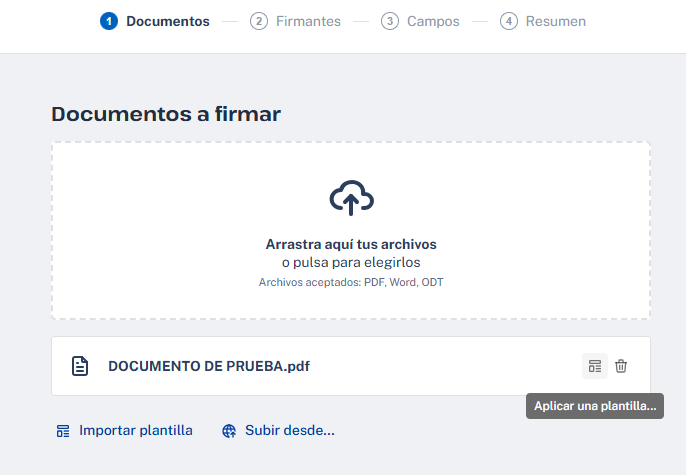 Aplicar una plantilla