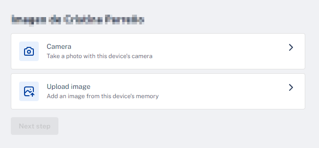 Hide the camera and/or image upload in image type evidence