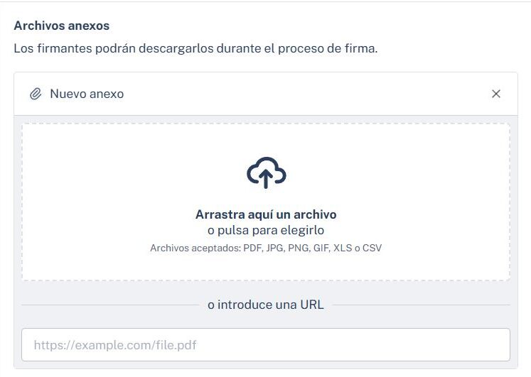 Módulo de redacción - Opciones anexos