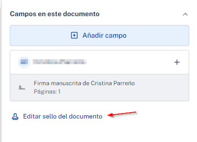 Edición del sello del documento