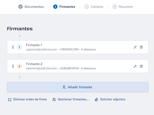 Ordeb de firmantes