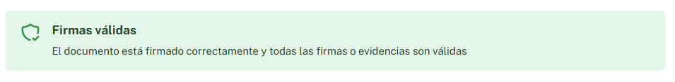 Firmas válidas