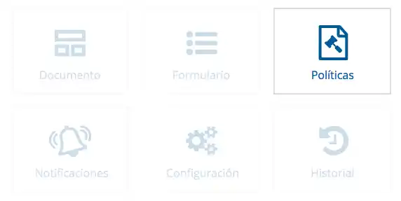Políticas en plantillas