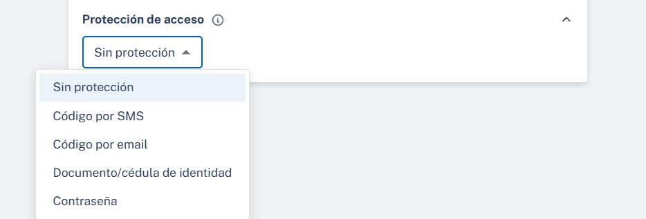 Protección de acceso a la solicitud