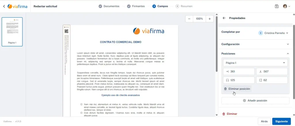 firma manuscrita sin posición