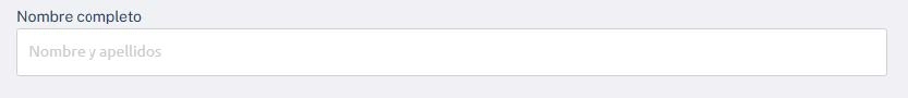 Imagen de campo de texto de Nombre completo