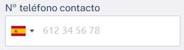 Imagen de campo de texto de número de teléfono