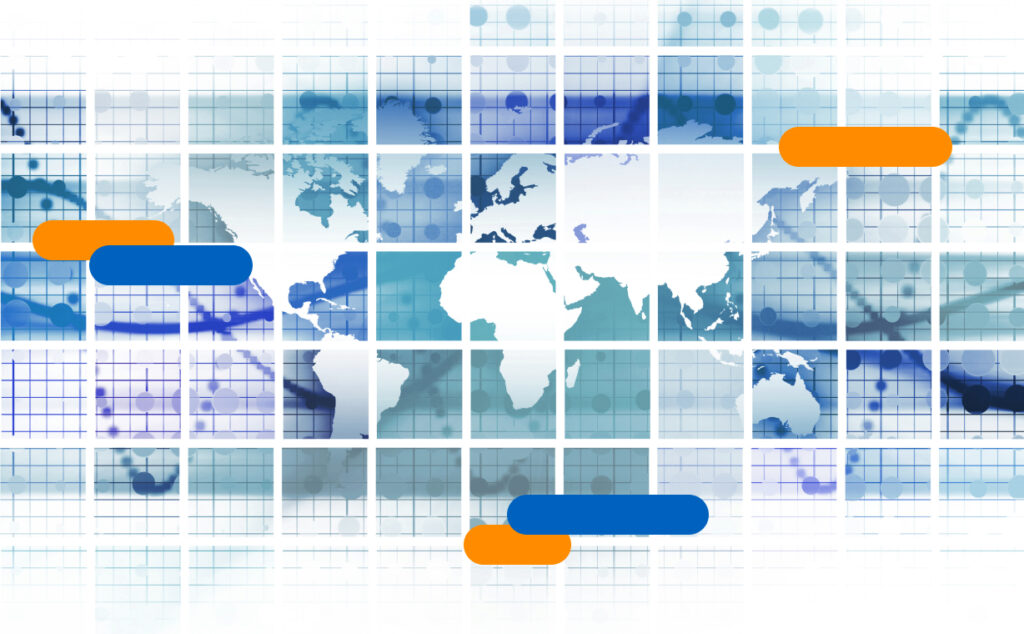 World map with digital grid representing global connectivity to choose the best electronic signature software